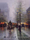 Carriages on Canal Street (image) print by G. Harvey