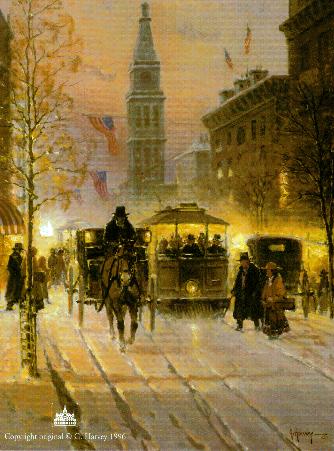 "Shoppers And Trolleys - Denver" art print by G. Harvey