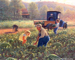 Mark keathley print " WaterMelon Patch "
